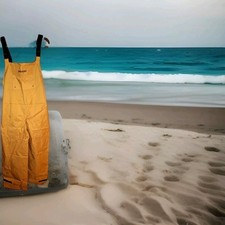 BERMUDES  REGENLATZHOSE  SEGELHOSE  100% wasser- und winddicht, gelb, Größe M