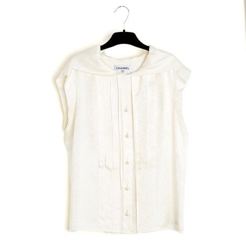 Chanel 2001 top ecru capuche - top,