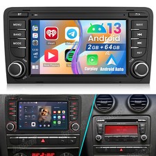 2+64GB Für AUDI A3 8P 2003-2012 Android 14 Autoradio Apple Carplay GPS Navi WIFI