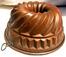 Große, antike Gugelhupf Form aus Kupfer ca. 1925 patiniert 530 g