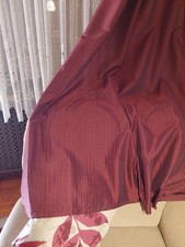 Gardine Vorhänge 2 Seiten-Schals B140 H220 cm bordeaux grau leicht transparent