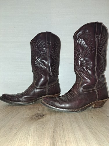 Vintage weinrote cowboystiefel - weinrote,
