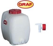 GRAF 60L Weithalsfass oval oder Auslaufhahn lebensmittelecht schlagf Lauge Säure