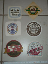 verschiedene Bierdeckel Duckstein Germania Flensburger Mahrs Jenaer Rommel Deus