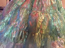 Square Dance Petticoat mit Rock grün Gr. S/ M