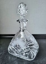 Alte Kristallglas Karaffe Dekanter 50er 60er Jahre Likör Wein  Whisky Cognac 