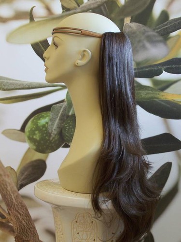 Medium brown teile clip in - brown,