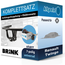 Für Renault Twingo 10.2001-03.2007 BRINK Anhängerkupplung starr + 7polig E-Satz