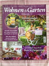 Zeitschrift Wohnen & Garten Oktober Herbst 2024 Rezepte Dekorieren Quitten