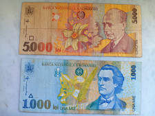 1000 Lei + 5000 Lei 1998 Rumänien