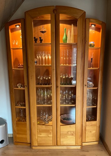 Vitrine glas massiv - massiv, erle