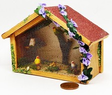 Puppenhaus Stained Holz Voliere Mit Vögel 1:12 Maßstab Tumdee Gartenzubehör 4S