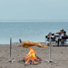 53" Edelstahl Spanferkelgrill