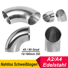 Edelstahl Rohrbogen 45° /