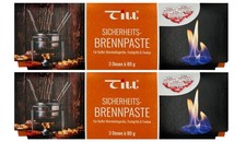 2er-Pack Fondue Gel/Paste Scheuern Geschirrbrenner Brennstoff 6 x 80g Töpfe bis Brennpaste.