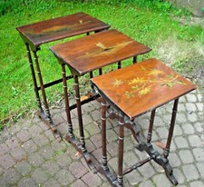 Satztischchen Mahagoni Malerei