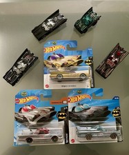7er Set: Hot Wheels: Batman TV Series Batmobil Auto - DC Comics Batmobile