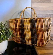 Älterer Rattan-Korb Dekoration Deko Aufbewahrung Henkel Korb Flechtkorb Vintage?