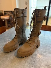 Zara Military Stiefel grün