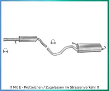 Auspuffanlage für VW Golf IV 4 1.4 16V Auspuff Mitteltopf Endtopf Schelle