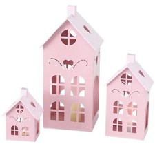 3tlg Set Laterne Kufstein rosa