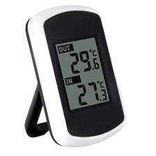 Funk Wetterstation Thermometer mit Außensensor LCD Innen Außen Thermometer NEU