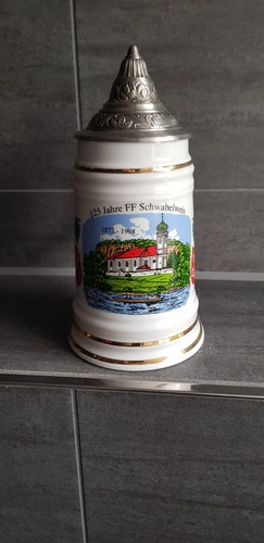 Bierkrug porzellan mit - bierkrug,
