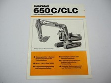 Hanomag 650 C CLC Raupenbagger mit 1100 Liter Tieflöffel Prospekt 1980