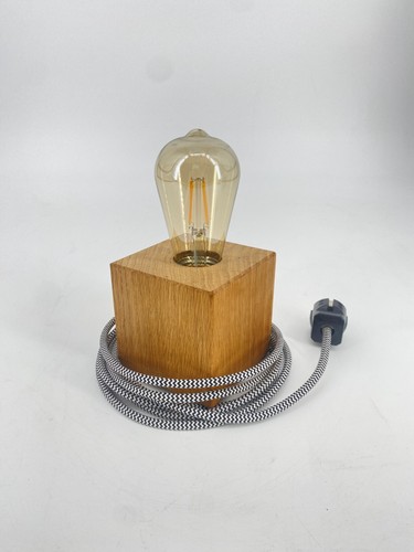 Tischlampe edison holz lampe - edison,