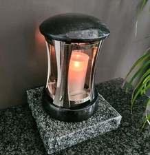 Edelstahl Grablaterne