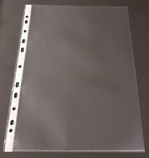 EXTRA STARKE  A4 Prospekthülle 120my 0,12mm Klarsichthülle, Abheftrand GLASKLAR 