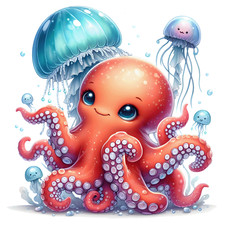 Wandtattoo Aufkleber Octopus