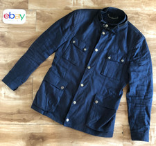 Belstaff TILDON men's jacket, blouson, leinen cotton blend, blue, size L