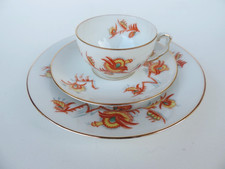 ART DECO THOMAS  GEDECK " LUNA" GERTI RUFF  MOKKATASSE UNTERTASSE GEBÄCKTELLER