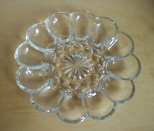 alter Glas Pressglas Eierteller Eierplatte Eier Servierteller 25 cm 12 Eier