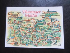 AK Thüringer Wald 3 Orientierungskarte-Landkarte-Reliefkarte-DDR-ungelaufen 1982
