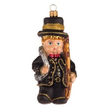Christbaumkugel Figur "Schornsteinfeger" Christbaumschmuck Glas Weihnachten