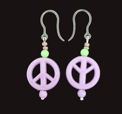 Peace ohrring - peace,