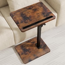 YUHFERA Couch Beistelltisch - 360° schwenkbarer höhenverstellbar Couchtisch/Holz