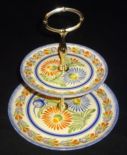 Vintage fayence etagere - fayence,