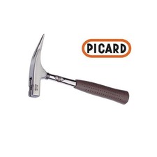 Picard Magnet Latthammer 298, geraut 600 mm mit Stahlrohrstiel, brauner Griff