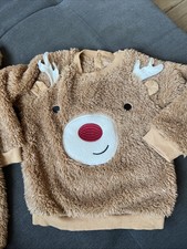 2tlg Rentier Weihnachten Outfit, Gr.86/92 LUPILU Ungetragen Pullover Hose Neu