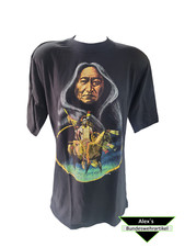 T-Shirt Shirt einseitiger Druck Baumwolle Indianer Pferd Neu 2