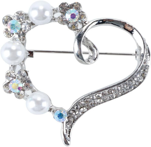 Brosche anstecknadel herzform - brosche,