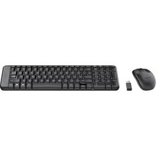 Logitech MK220 Funk Tastatur, Maus-Set  UK-Englisch, QWERTY Schwarz