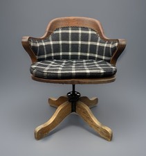 Amerikanischer Drehstuhl Büro Schreibtisch Officechair Art Deco Antik