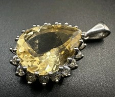 Silber 925  Anhänger Citrin 