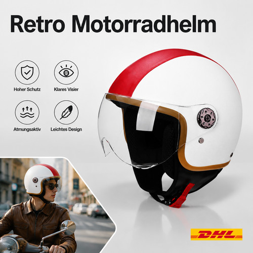 Geprägter leder motorradhelm - geprägter,