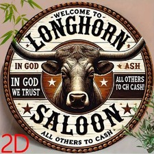 Blechschild rund Western