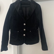 Blazer Jacke Übergang Cord Gr. M/Gr. 38/40 Schwarz